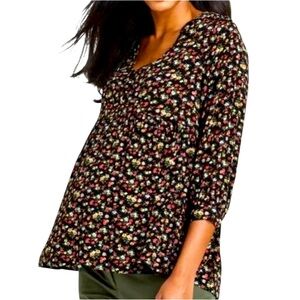 The Nines by Hatch Maternity Floral Swing Blouse Size Medium
